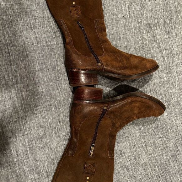 UGG Jaspan Mid-Calf Chocolate Brown riding Leather Boot Size 8.5 excelle… - Picture 13 of 14